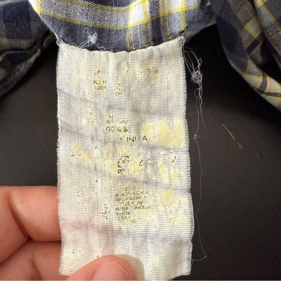 Diesel Shirt Mens Sz S Plaid Button Up Long Sleeve Western Cowboy Rocker Y2K - Picture 9 of 11